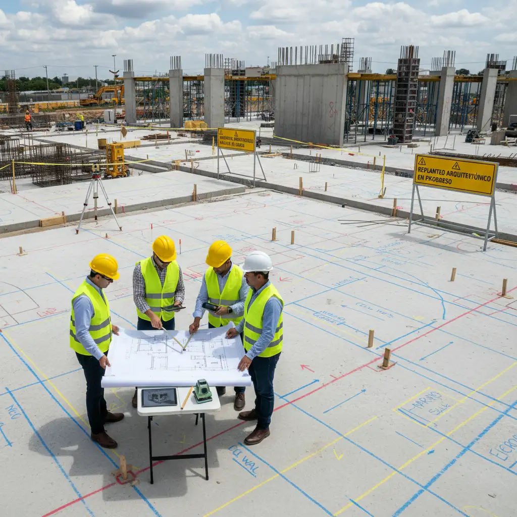 replanteo de obra limpio