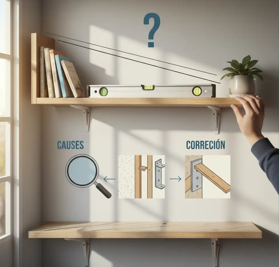 estante se ve torcido