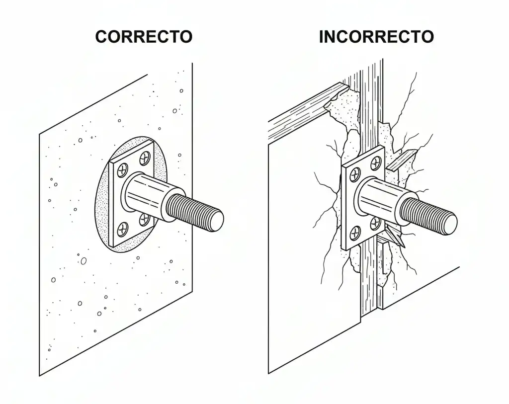 errores en trabajos de instalación