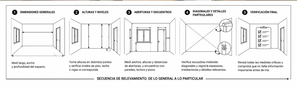 ¿Cómo organizar un trabajo para medir una sola vez y no volver atrás? 1 medir una sola vez