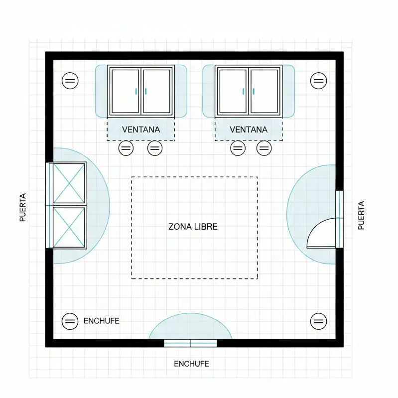¿Cómo evitar que un mueble tape un enchufe, una ventana o una puerta? 1 mueble tapa enchufe