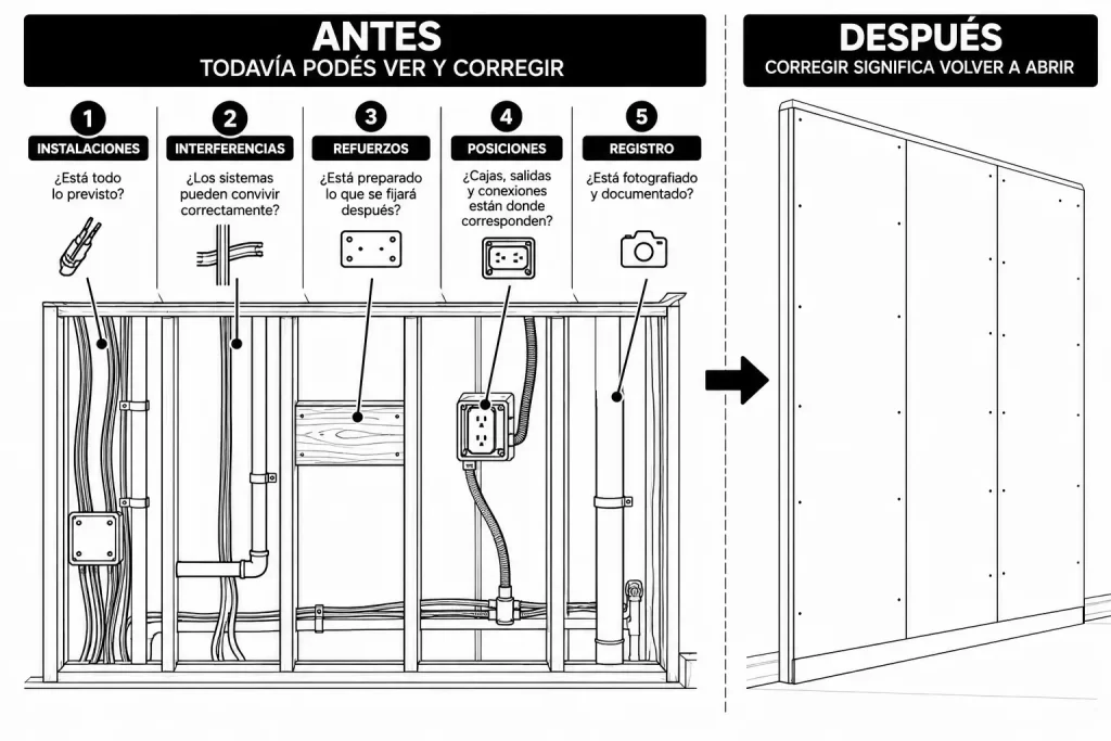 controles antes de cerrar obra